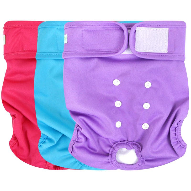 wegreeco Washable Reusable Premium Female Dog Diapers, Medium Dog Doggie Puppy & Doggy Diapers Female for Dog Waist 9.6