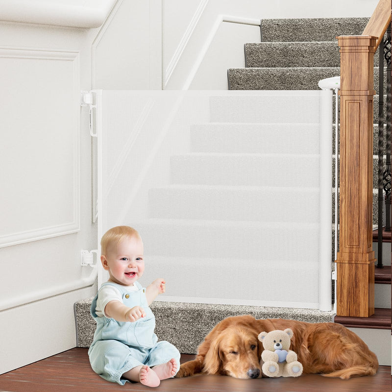 PRObebi Retractable Dog Gate for the House Extends to 54
