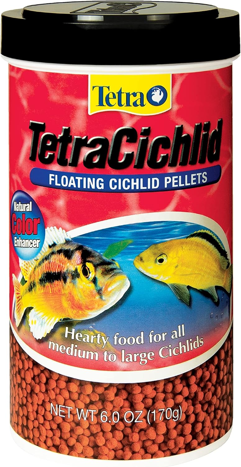 Tetra Cichlid Floating Cichlid Pellets Fish Food, 6 oz