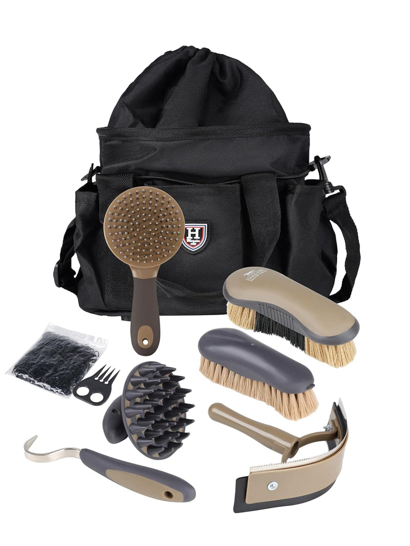Harrison Howard Horse Grooming Brushes Kit 7 pieces with Organizer Tote