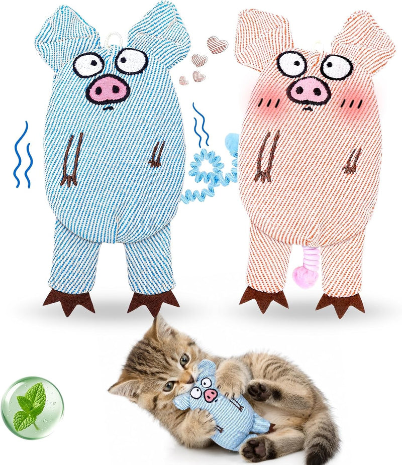 Cat Toys for Indoor Cats, 2 PCS 8000mg A+Natural Catnip Silvervine Crinkle