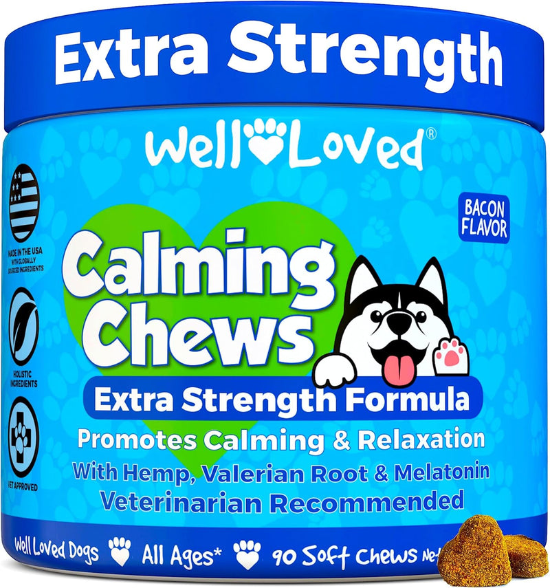 Well Loved Calming Chews for Dogs - Dog Calm Treats Extra Strength, USA