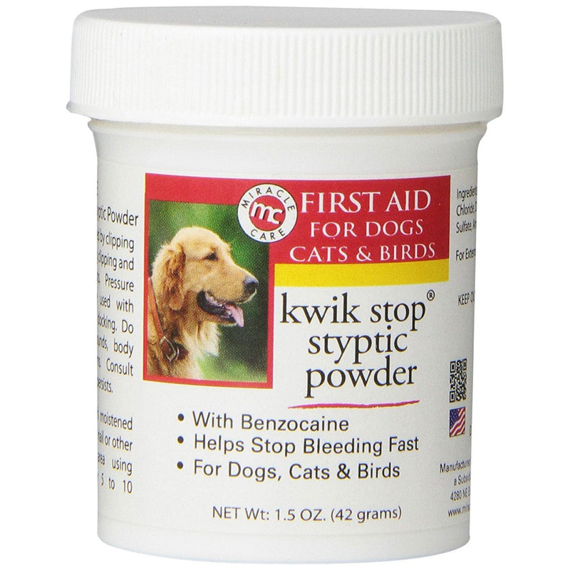 Kwik Stop Styptic Powder for Pets 1-1/2 OZ