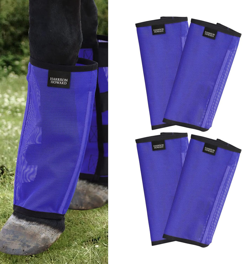 Harrison Howard Loose Fitting Fly Boots UV-Protective Extra Tough Mesh Ventilated Four Fasteners Stay-on Design Protect
