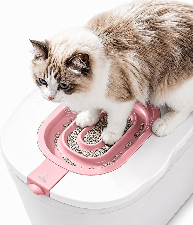 4th Gen Cat Toilet Trainer Kit | Universal Antislip Potty Seat Device(Pink)