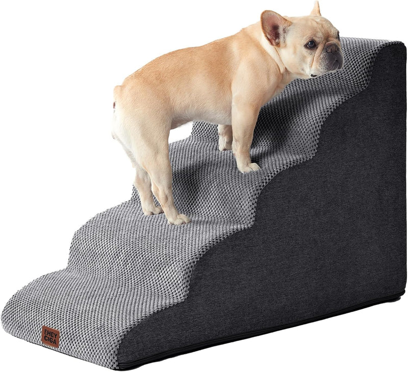 EHEYCIGA Curved Dog Stairs for High Beds 22.6