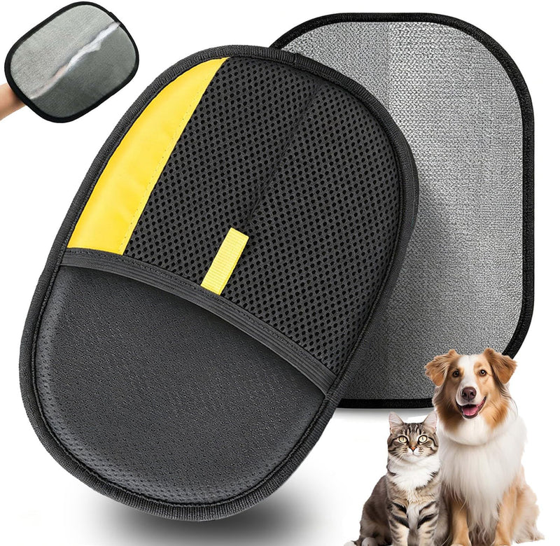 Pet Hair Removal Glove for Dogs & Cats, Newly Upgraded Reusable Electrostatic Pet Hair Glove, Magic Brush Pet Hair Remover Tool for Clothing, Couch, Carpet, Car Seat
