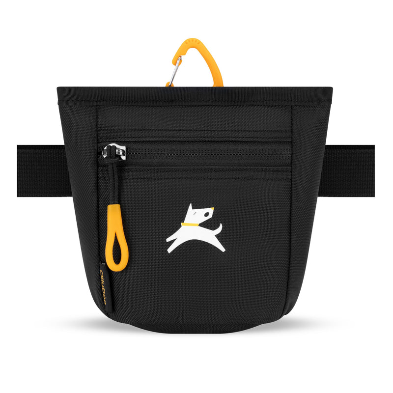 OllyDog Goodie Treat Bag, Dog Treat Pouch, Waist Belt Clip for Hands-Free Training, Magnetic Closure, Dog Training and Behavior Aids, Three Ways to Wear (Raven S'25)