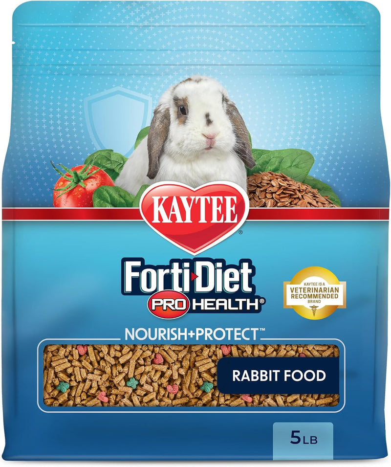 Kaytee Forti-Diet Pro Health Nourish+Protect Adult Rabbit Food, 5 lb