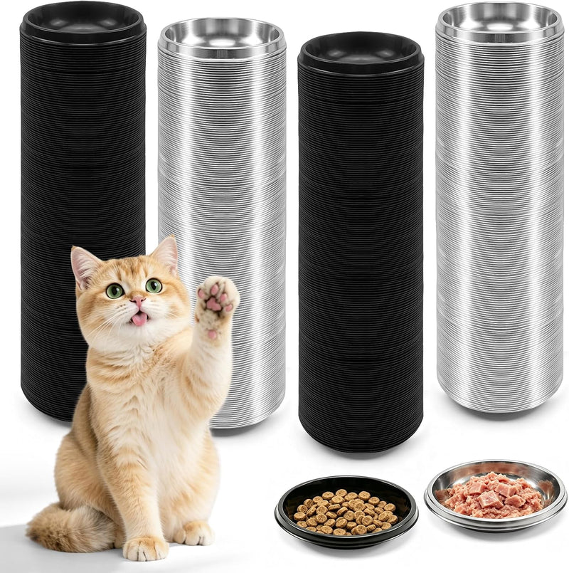 600 Pack Disposable Pet Feeding Bowls, Plastic Small Feeding Dish