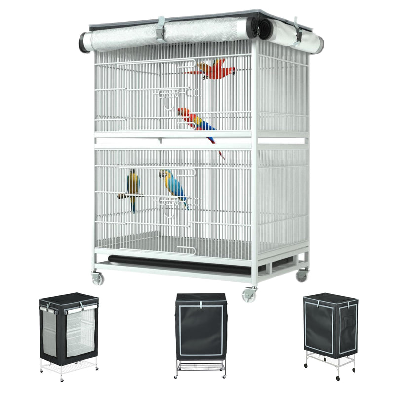 Large Bird Cage Cover - 600D Cage Covers for Night, Good Night Bird Cage Cover for Large Birdcage,Indoors or Outdoors (M)