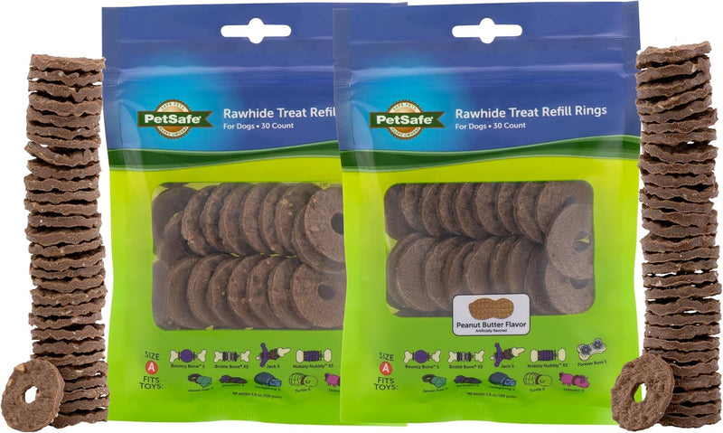 PetSafe Busy Buddy Dog Treat Rings Variety Pack, Small, Size A, 60 Count