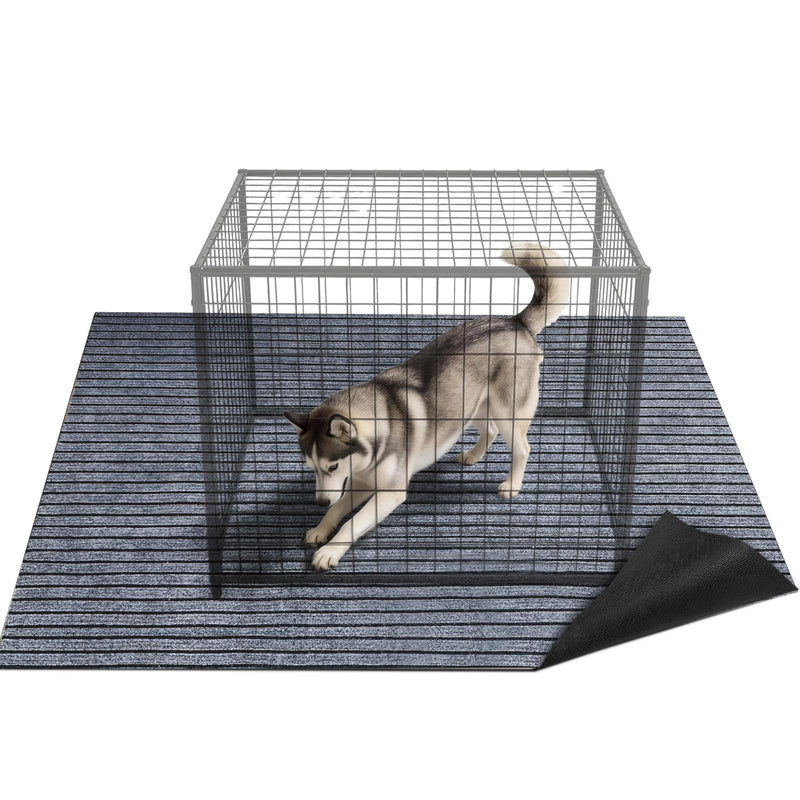 Bhyhok 46 * 60 * 0.23inch Mat for Under Dog Crate Waterproof, Non-Slip Under Kennel Floor Protective Mat for Floor Protector Kennel Training