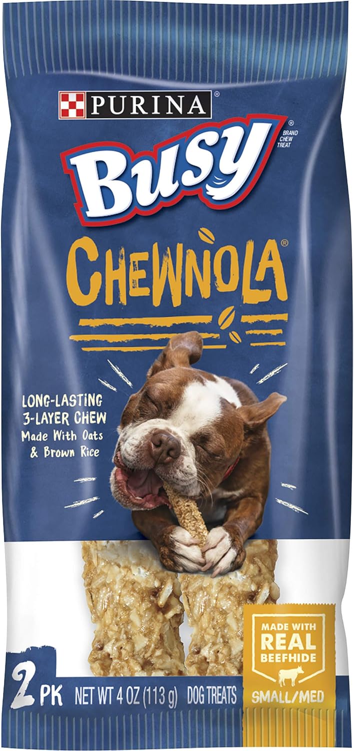 Purina Busy Chewnola Small/Medium Dog Bones, Oats & Brown Rice, 2 ct Pouch