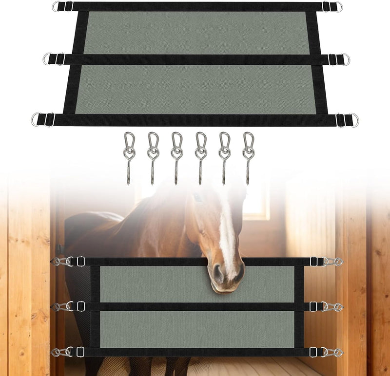 Horse Stall Guard 35.5-47In Aisle Guard Adjustable Horse Stall Gate
