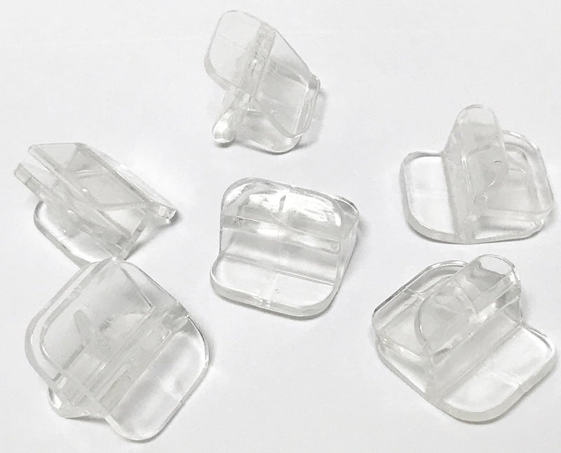 6 Pack - Rimless Glass Canopy Clips