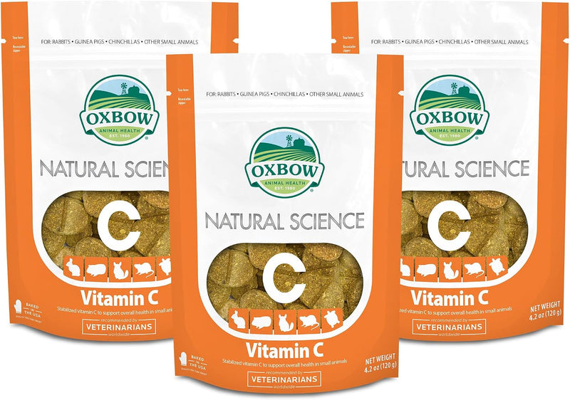 Oxbow Natural Science Vitamin C Supplement for Guinea Pigs 4.2oz, Pack of 3