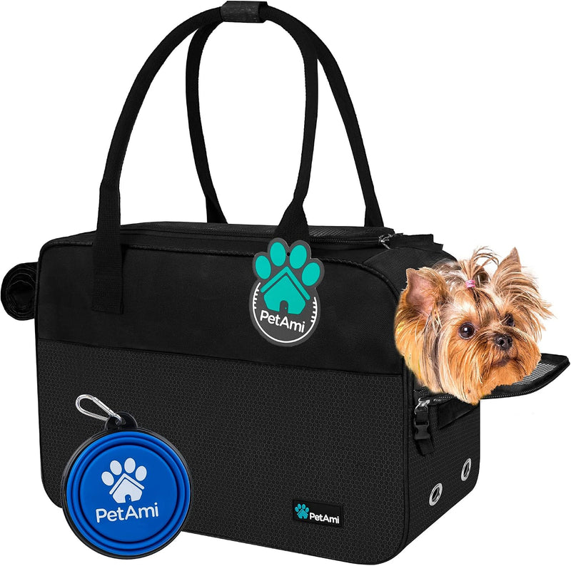 PetAmi Small Dog Purse Carrier with Pockets, Airline Approved