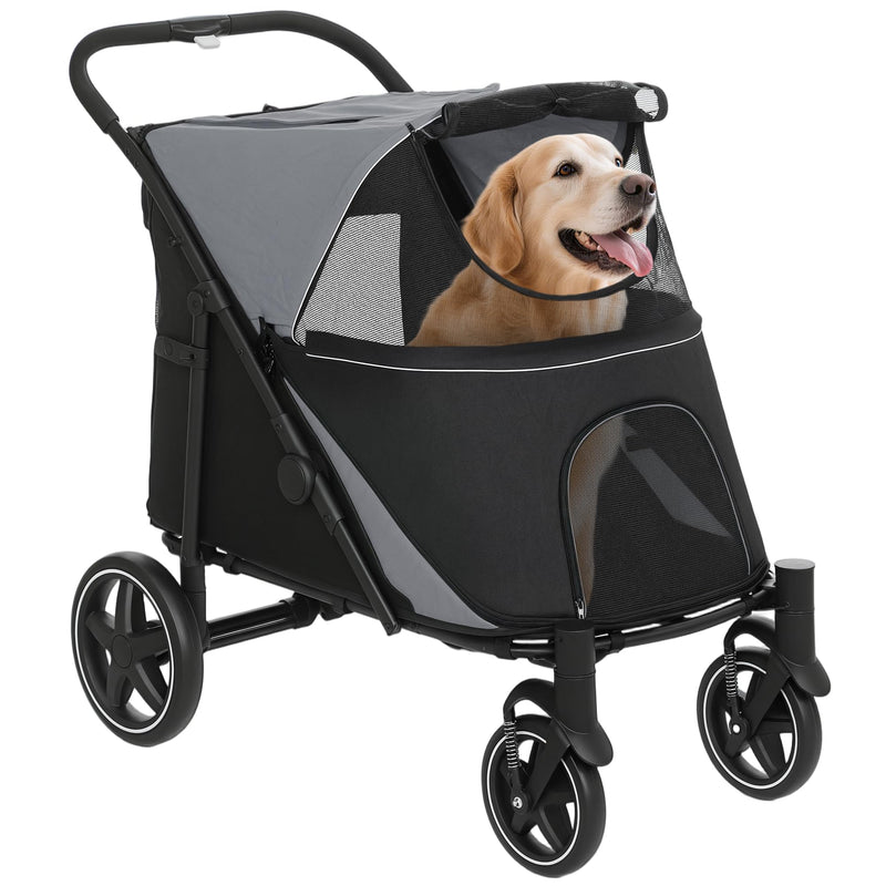PawHut Dog Stroller for Large Medium Small Dogs up to 66 Lbs. 23.5
