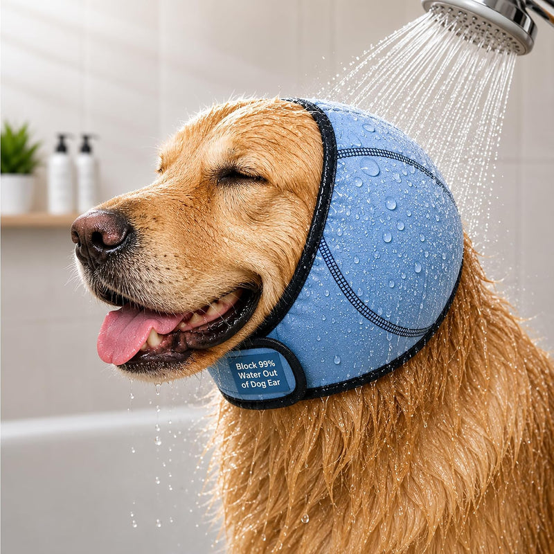 HOFI Dog Ear Cover for Bath: Waterproof Ear Protection to Keep Dog Ears Dry