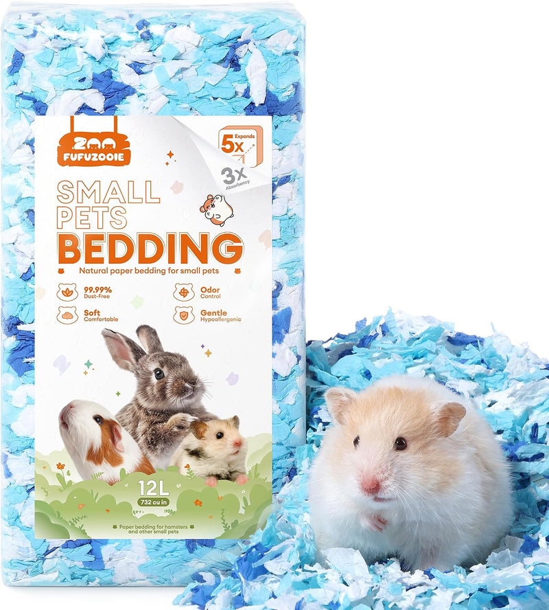 Hamster Paper Bedding 12L Odor Control 99% Dust-Free