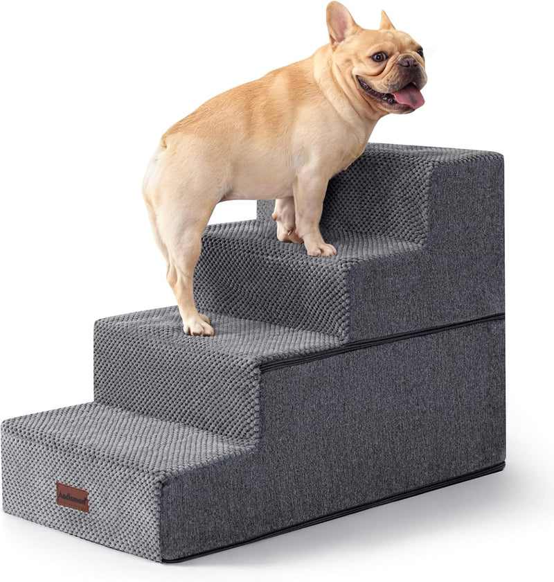 Aodisman Dog Steps for Bed or Couch,4-Step Pet Stairs for Small Dogs & Cats