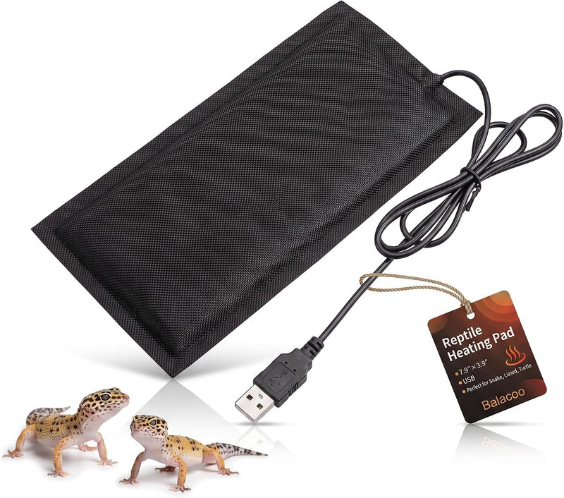 Balacoo USB Reptile Heating Pad, Under Tank Heater for Snake, Lizard, Turtle, Terrarium Heat Mat for Reptile, Consistent