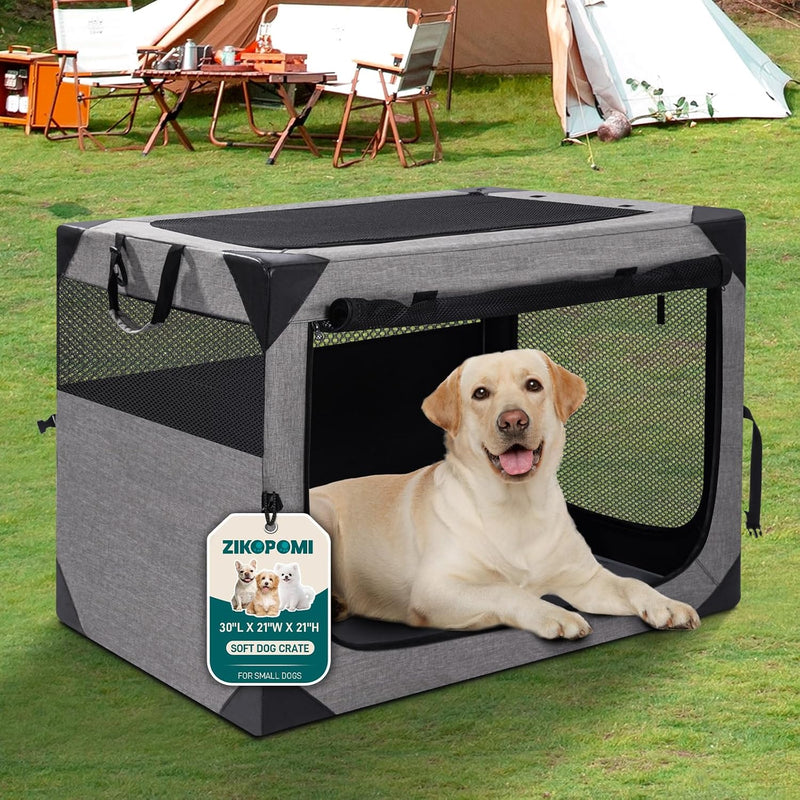 Zikopomi 30 Inch Portable Soft Foldable Dog Crate, 30