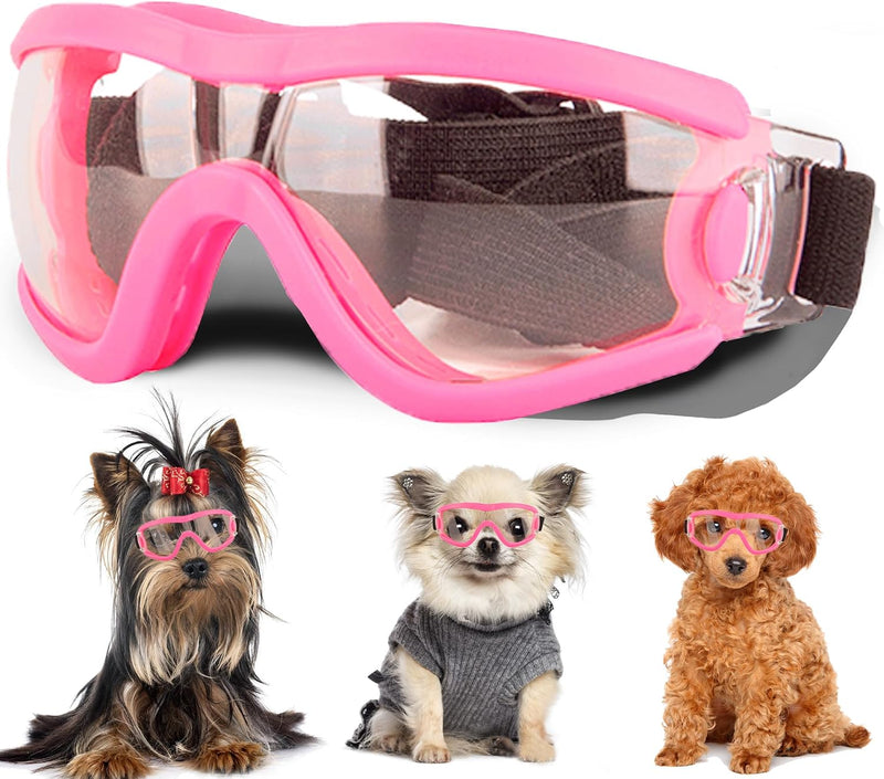 Small Dog Sunglasses with Adjustable Strap UV Protection, Winproof Puppy Sunglasses, Suitable for Dogs Eyes Protection,S