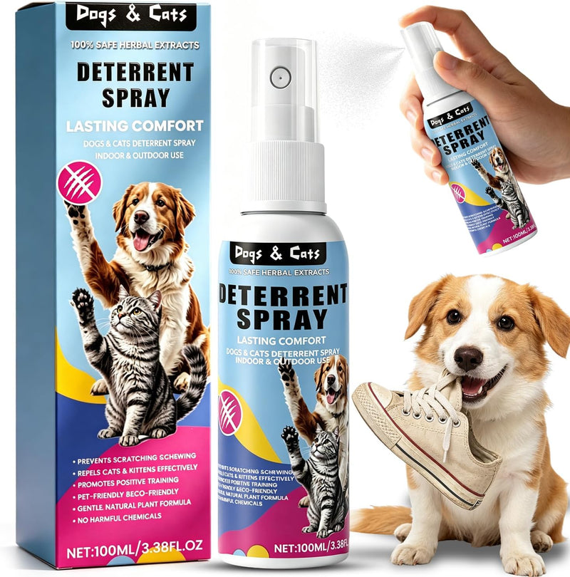 No Chew Spray for Dogs, Bitter Apple Spray for Dogs & Cats, Bitter Dog Deterrent Spray, Stop Pets from Chewing Marking &