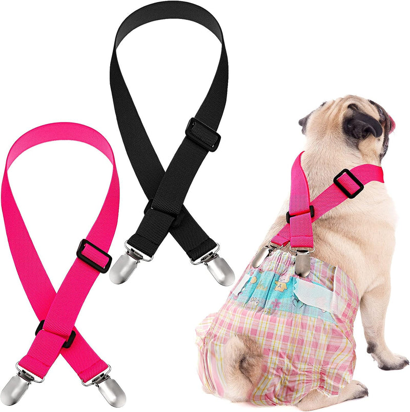 Nuanchu 2 Pcs Dog Suspenders for Diapers Female Male Pet Diaper Harness