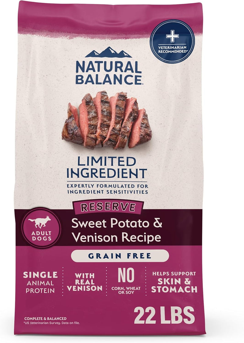 Natural Balance Limited Ingredient, Reserve Sweet Potato & Venison, 22 lb