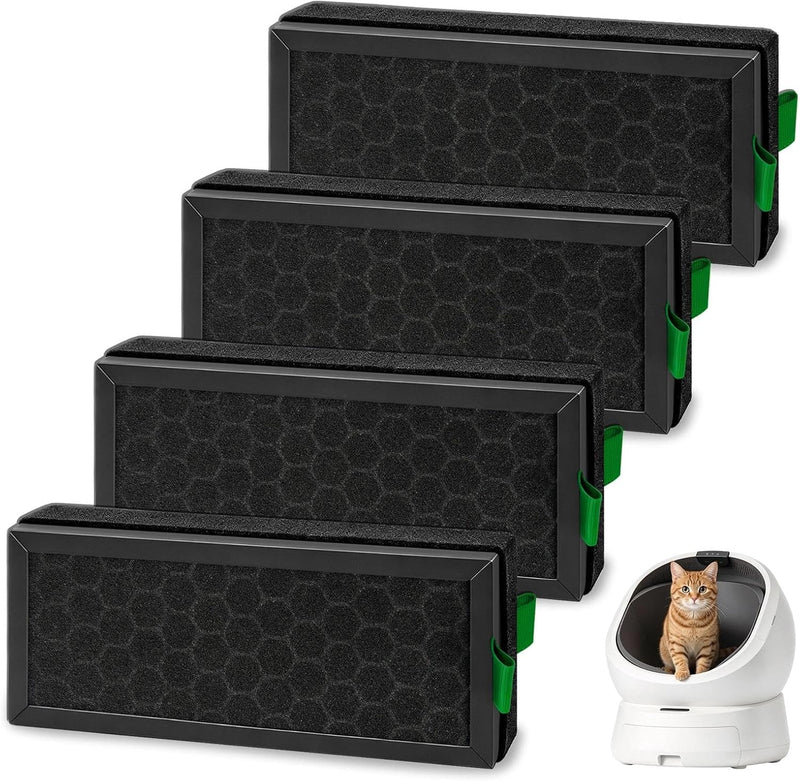 4 Pcs Carbon Filter Compatible with PETLIBRO Luma Automatic Cat Litter Box
