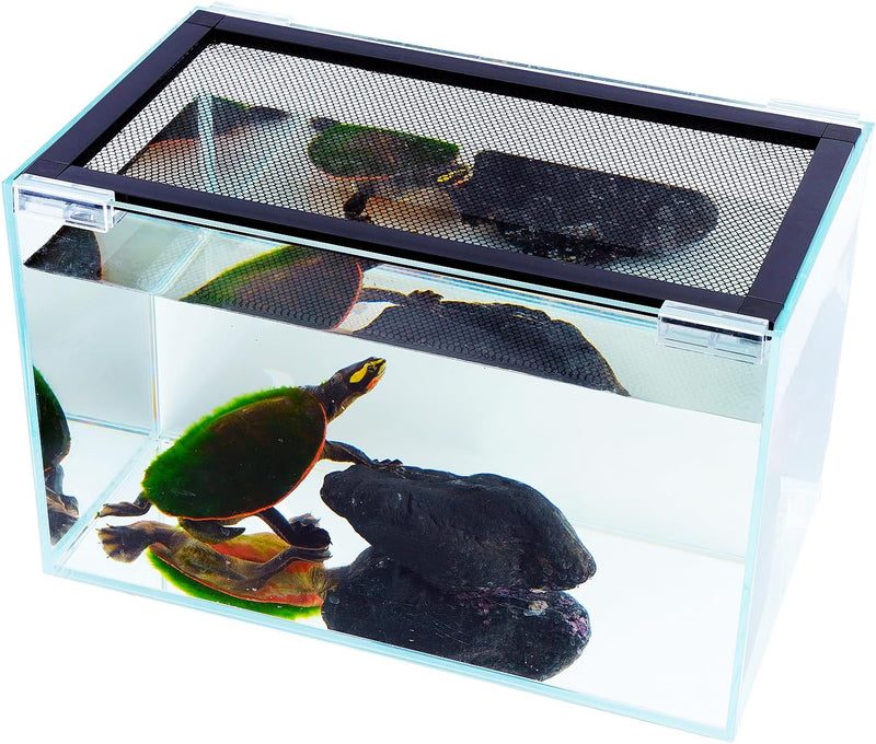 Easy Install DIY Fish Tank Lid, Adjustable Mesh Aquarium Lid, Anti-Jump Cover for Rimless Tanks Only (2/5/10/20 Gallon),