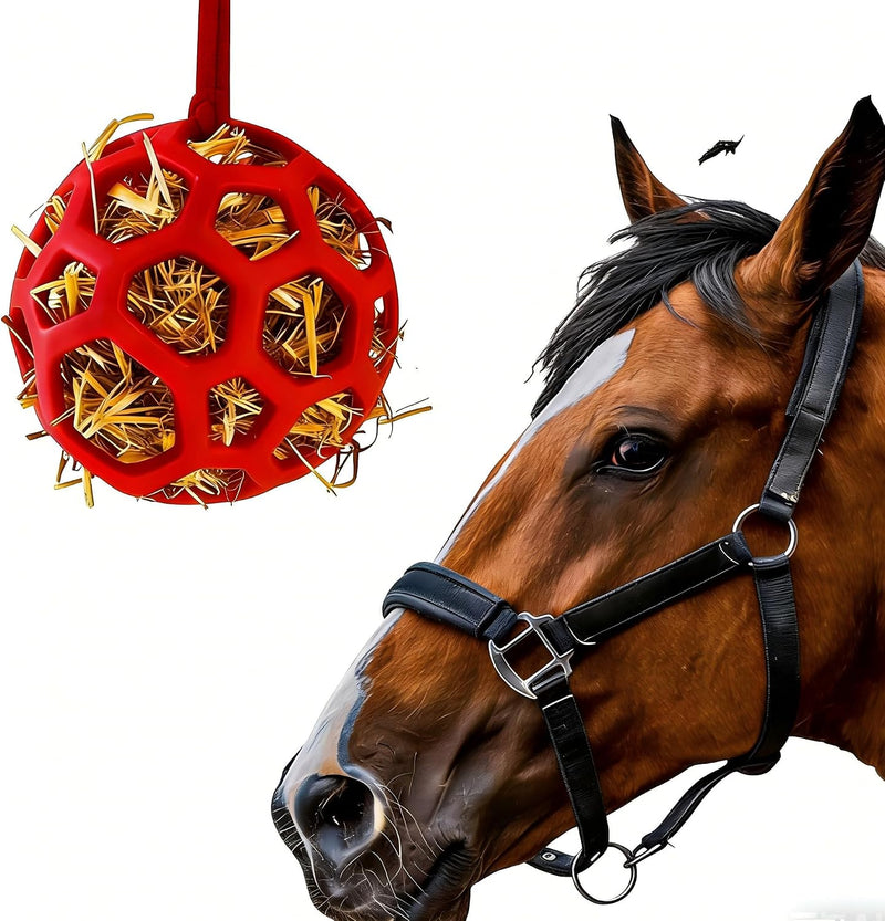 Goat Feeder Hanging Feeding Toy,Horse Treat Hay Feeder Toy, Durable TPR Feeding,for Horse Goat Sheep Relieve Stress,Stre
