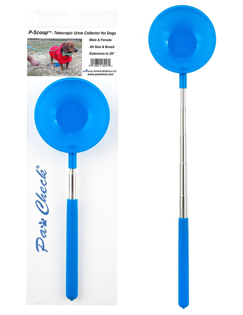 PawCheck P-Scoop Dog Urine Collector - Reusable and Telescopic Dog Urine Catcher extends to 29