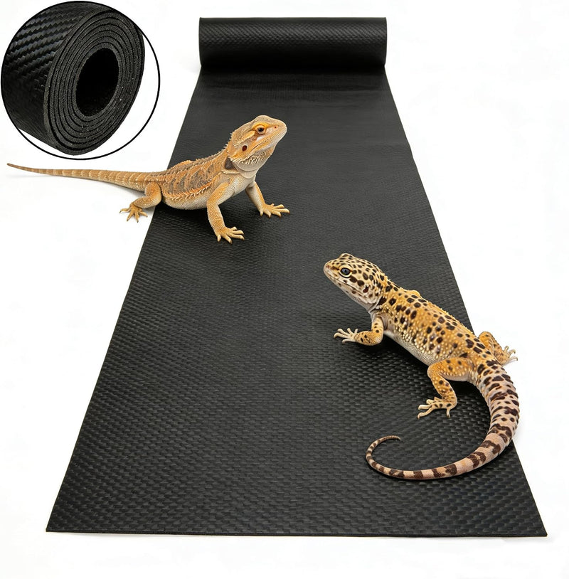 Reptile Tank Liner Non-Slip Washable Reptile Substrate - Easy Clean Custom Fit Terrarium Bedding for Snakes Geckos Lizar
