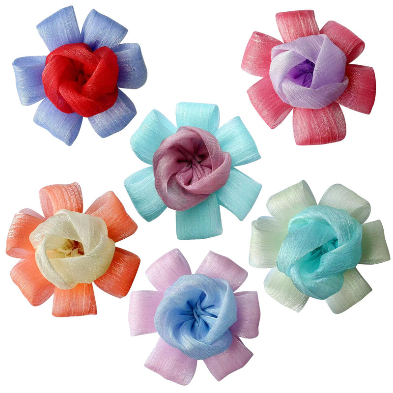 UBQUBQ 6Pcs Dog Collar Accessories, Floral Charms Decorations for Cats and Dogs