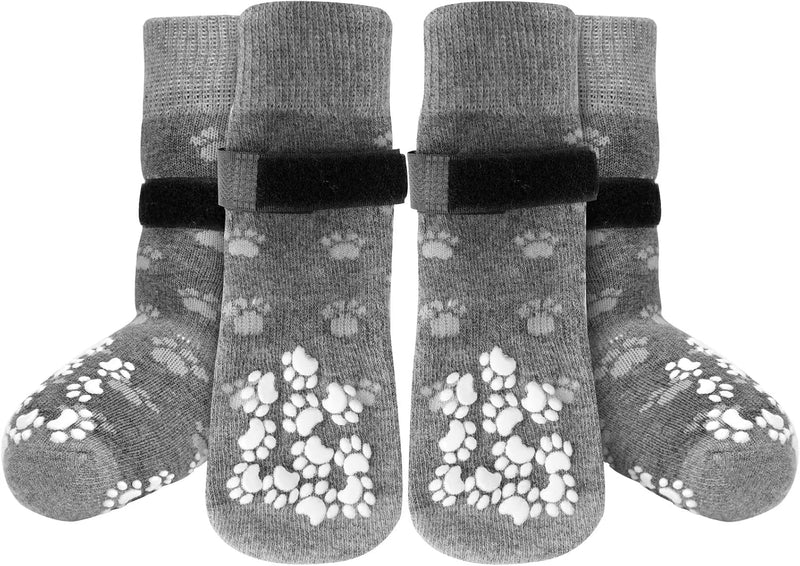 Anti-Slip Dog Socks Prevent Licking Paws,Dog Socks with Grippers for Senior Dogs Walk on Hardwood Floor,Dog Grippers wit