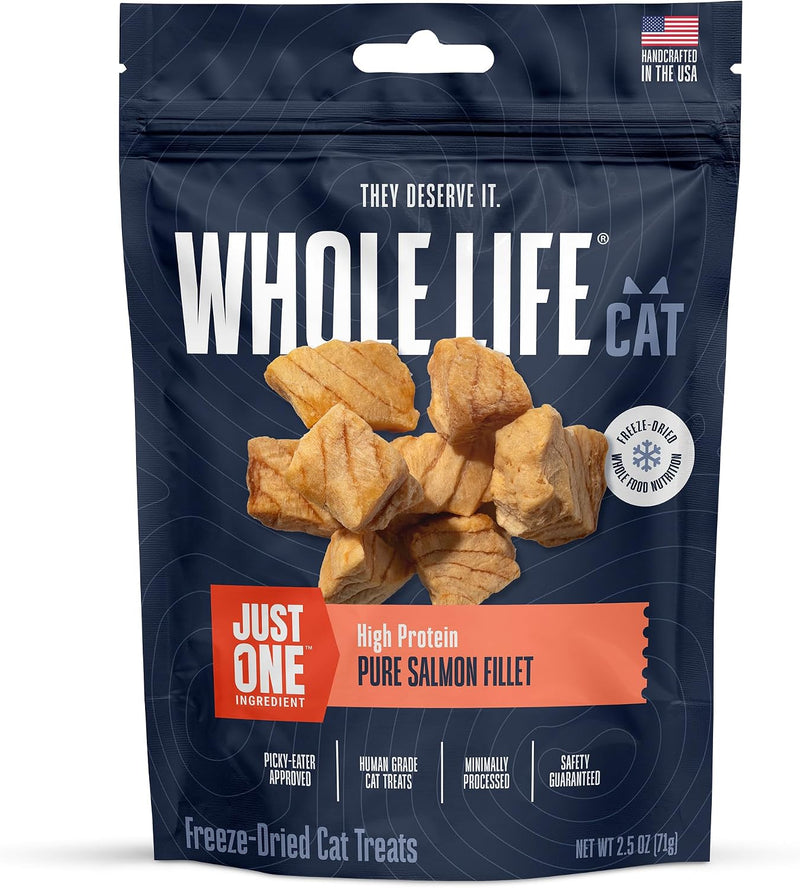 Whole Life Cat Just One Salmon Freeze Dried Cat Treats - 2.5 oz (Pack of 1)