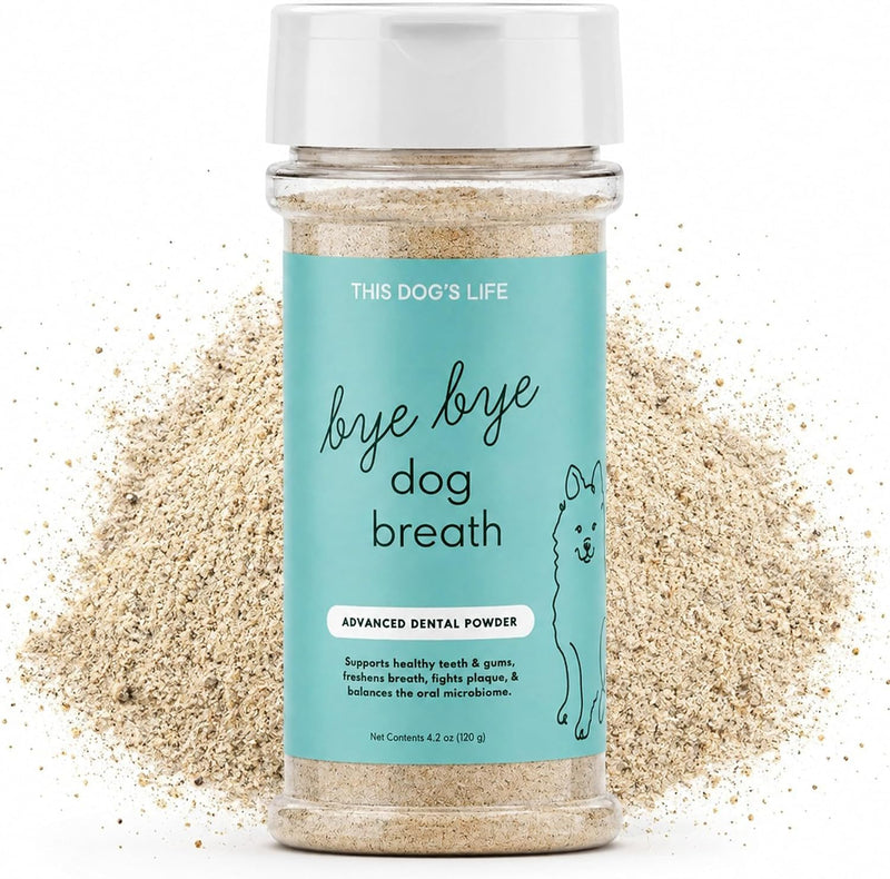 Dog Dental Powder - Cleans Teeth, Freshens Breath, Fights Plaque and Tartar