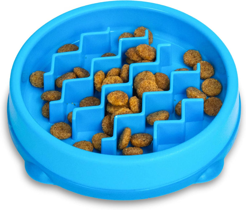 Catstages Kitty Slow Feeder Bowl for Cats & Kittens, 3/4 Cup, Blue, 5