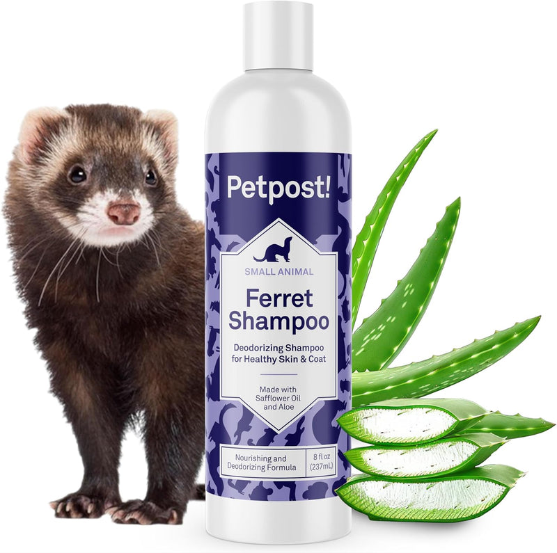 Petpost | Ferret Shampoo. Deodorizing & Moisturizing Formula for Ferrets and Small Animals. Supports Healthy Skin & Coat