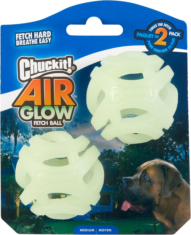 Chuckit! Air Glow Fetch Ball Dog Toy, Medium 2.5in