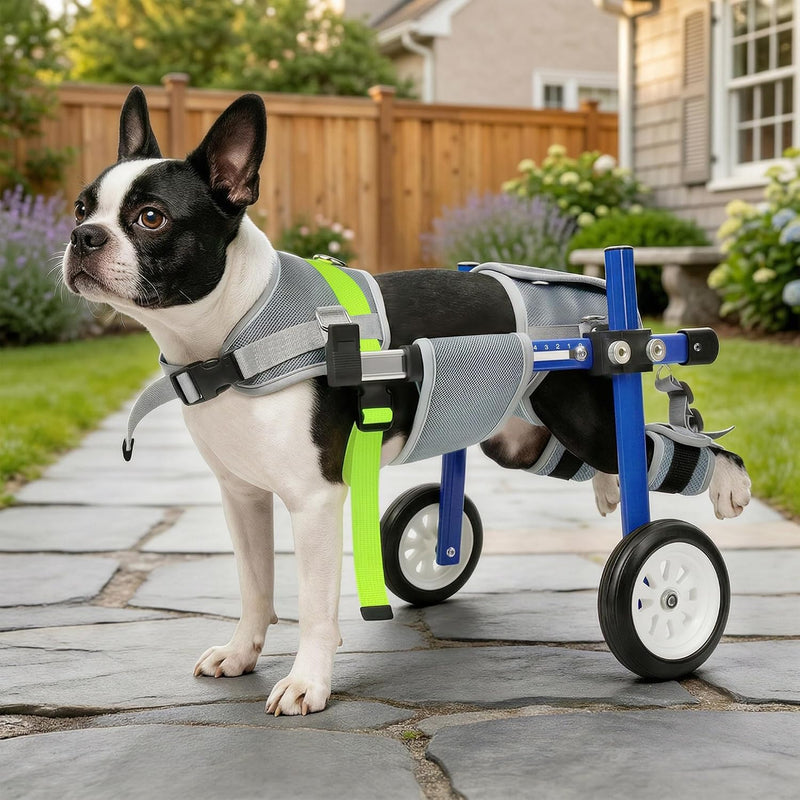 Lightweight and Adjustable Dog Wheelchair for Back Legs XXS