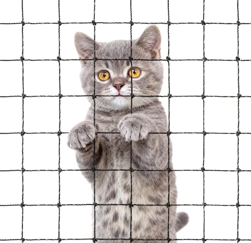 Lumirio Net Balcony Barrier for Cats, Cat Netting Fence, Indoor Outdoor Barrier, Balcony Cover, Cat Proof Fence Topper Safety Net, 10 X 13 Ft Patio Netting for Pets, Steel Wire Window Guards