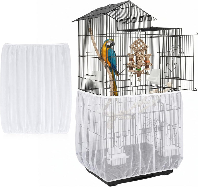 Bird Cage Seed Catcher White Large Bird Cage Cover Adjustable