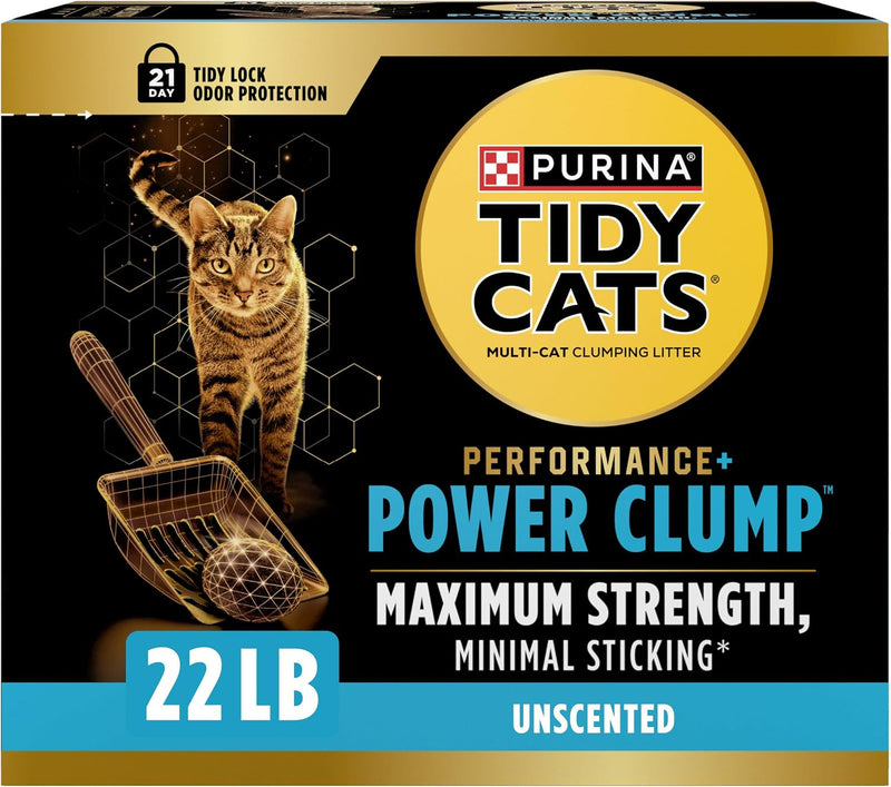 Purina Tidy Cats Performance Plus Power Clump Cat Litter, 22 lb Box
