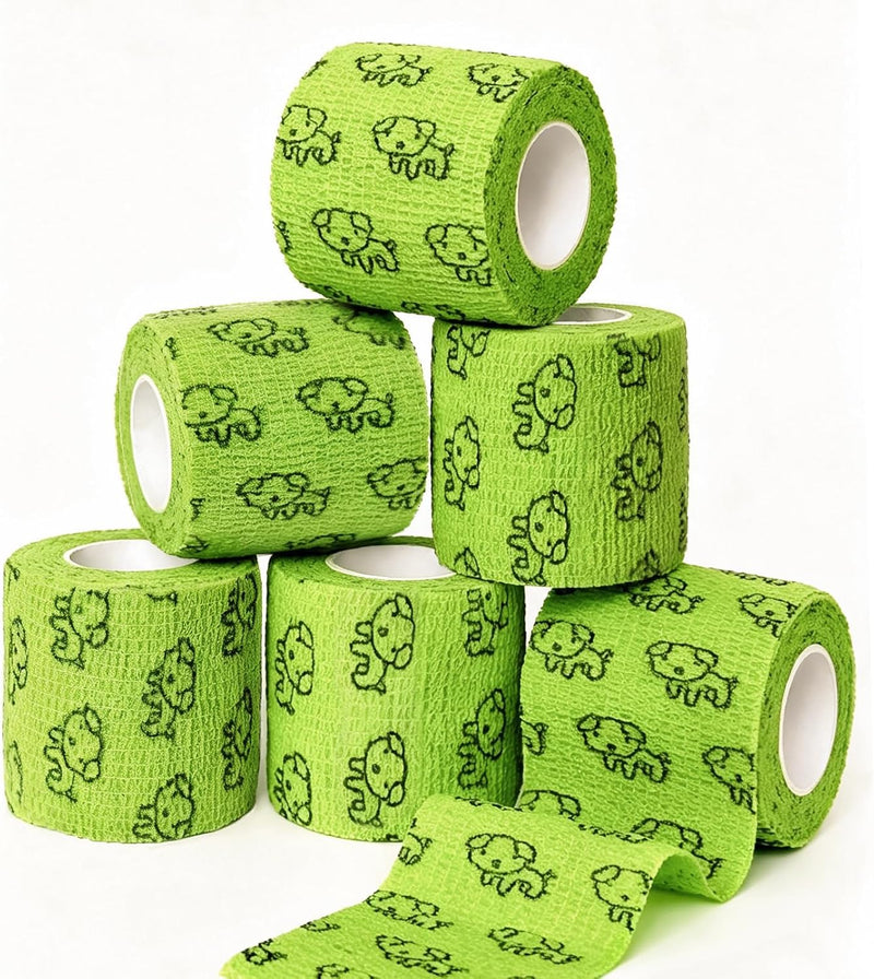 6 Rolls Quibra Vet Wrap,Self Adhesive Bandage Wrap,Stop Licking Wound Care