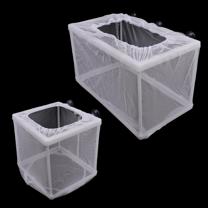 2 Pcs Fish Breeder Incubator Mesh Box, Breeding Box for Fish Tank with Suction Cup